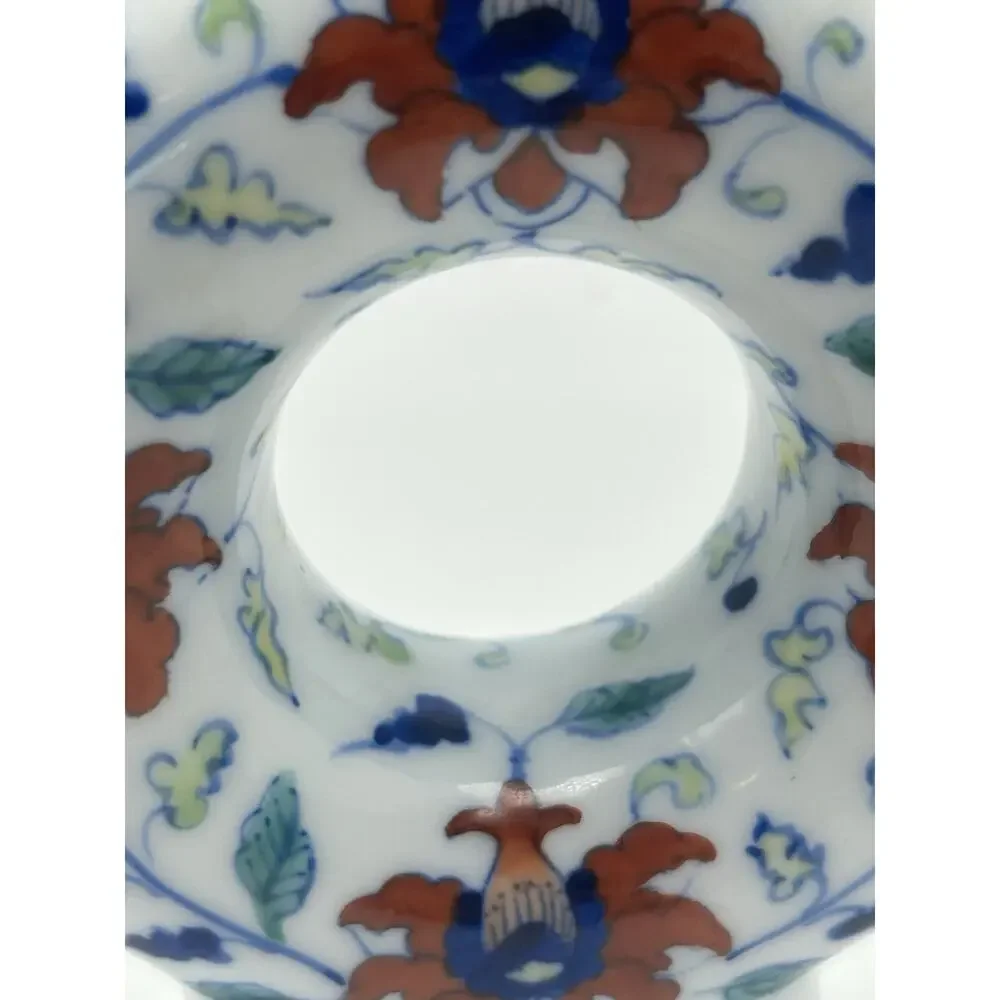 Lovely Vintage Chinese Blue White Porcelain Donut-Shaped Teapot.